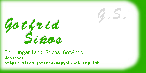 gotfrid sipos business card